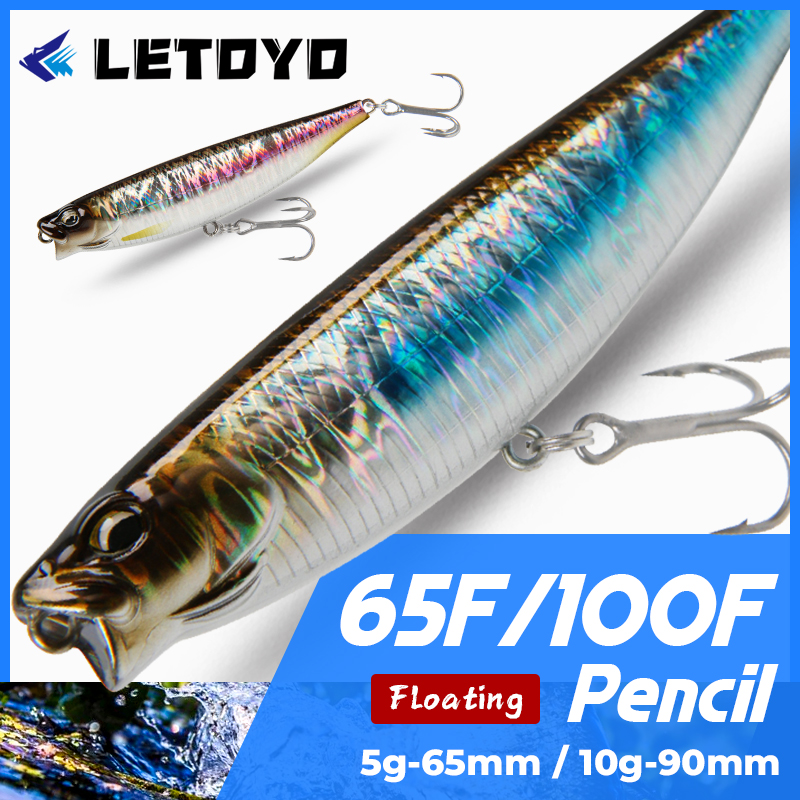Fishing Lure Topwater - 레토요 65mm 5g/90mm 10g 서페이스 펜슬