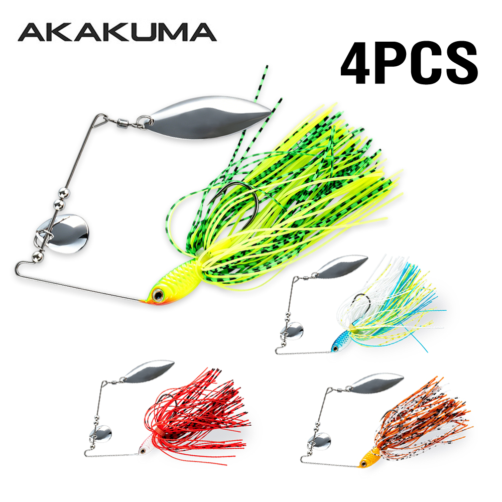 Fishing Lure Spinner - 4개입 18g 스피너베이트 낚시 루어 더블