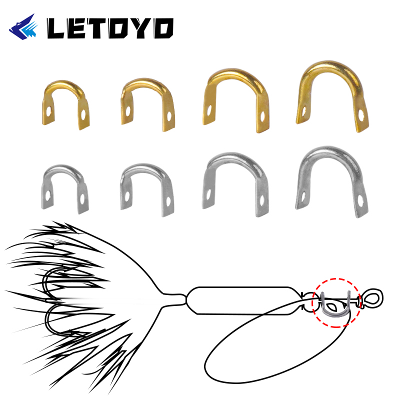 Fishing Lure Spoon - LETOYO 100pcs 접힌 Clevises 숟가락 낚시