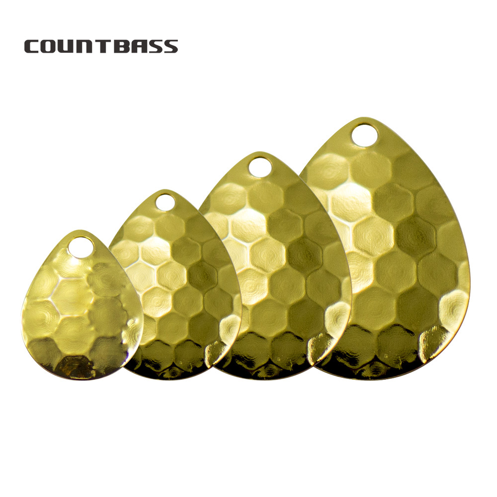 Fishing Lure Spinner - Countbass 50pcs 크기 2-5 금 도금