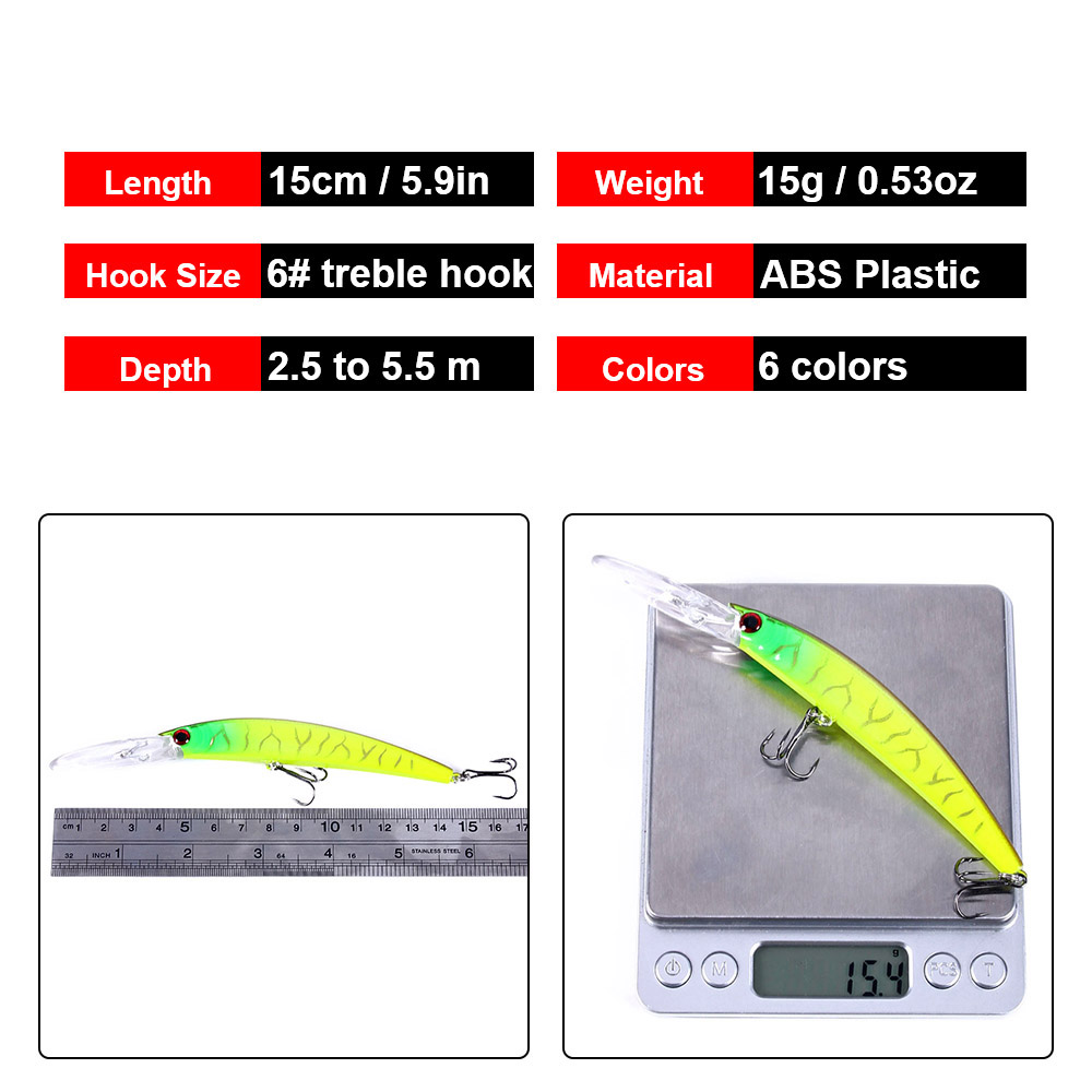 1PCS 15cm 15g 딥 다이빙 저크베이트 인공 하 - Fishing Lure Jerkbait 리뷰 및 가격