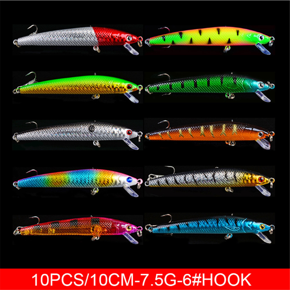 20 개/몫 미노우 낚시 미끼 세트베이스 신선한 바닷물 - Fishing Lure Topwater 리뷰 및 가격
