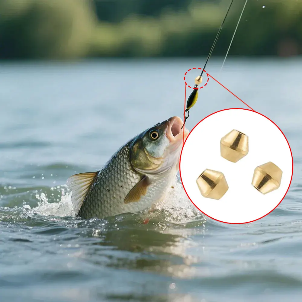 40개 DIY 루어 황동 낚시 구슬, 인라인 스피너 테 - Fishing Lure Spinner 리뷰 및 가격