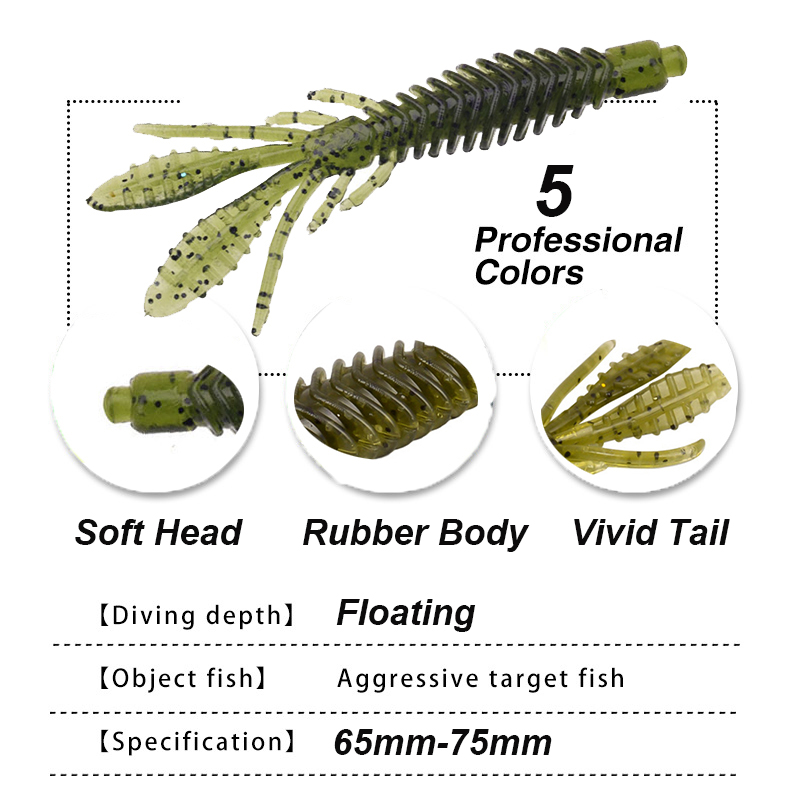 WESTBASS 5PCS 소프트 유충 미끼 1.8g-2 - Fishing Lure Making Kit 리뷰 및 가격