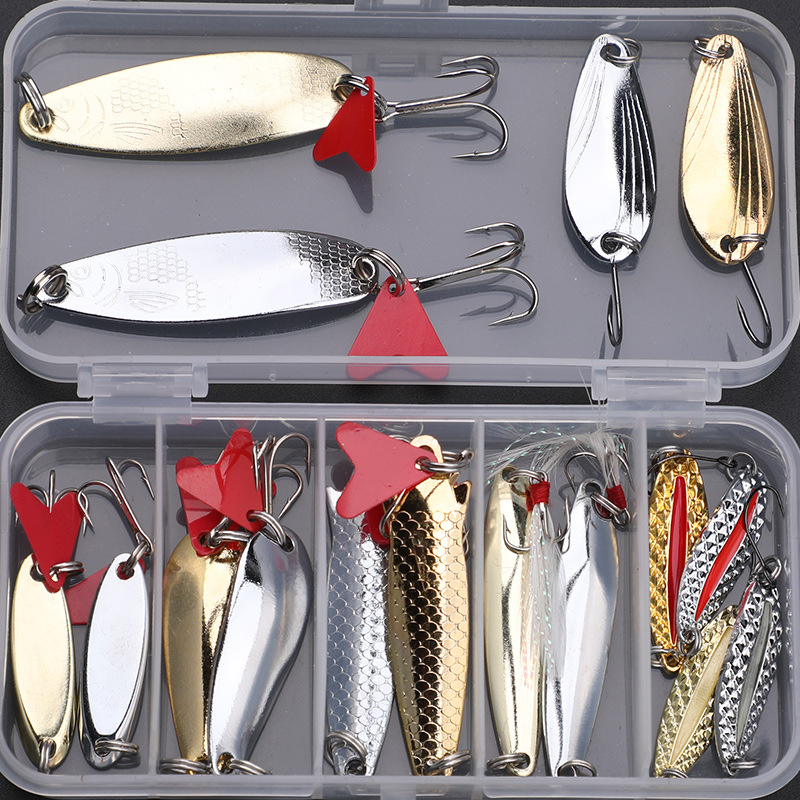 낚시 루어 키트 16종 세트 트롤링 지깅 루어 금속 스 - Fishing Lure Spoon 리뷰 및 가격