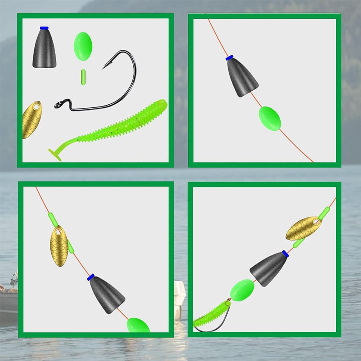 야광 낚시 구슬 타원형 발광 스토퍼 3x4mm 4x6m - Fishing Lure Making Kit 리뷰 및 가격